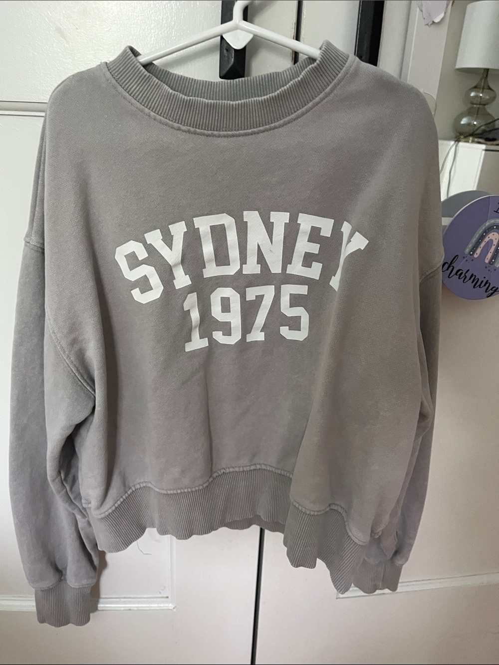 Zara Grey Sydney 1975 Crewneck Sweatshirt
